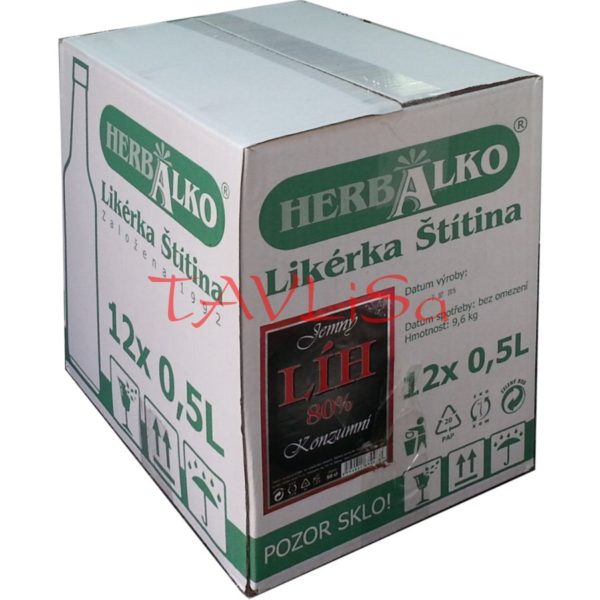Líh Konzumní 80% 0,5l x12 ks Jemný Herba Alko