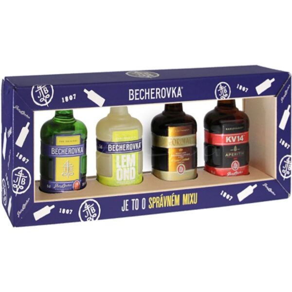 Becherovka Sada Kazeta č.3 50ml x4 miniatury